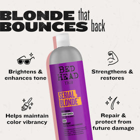 TIGI duo in shower being applied to wet hair for restorative routine