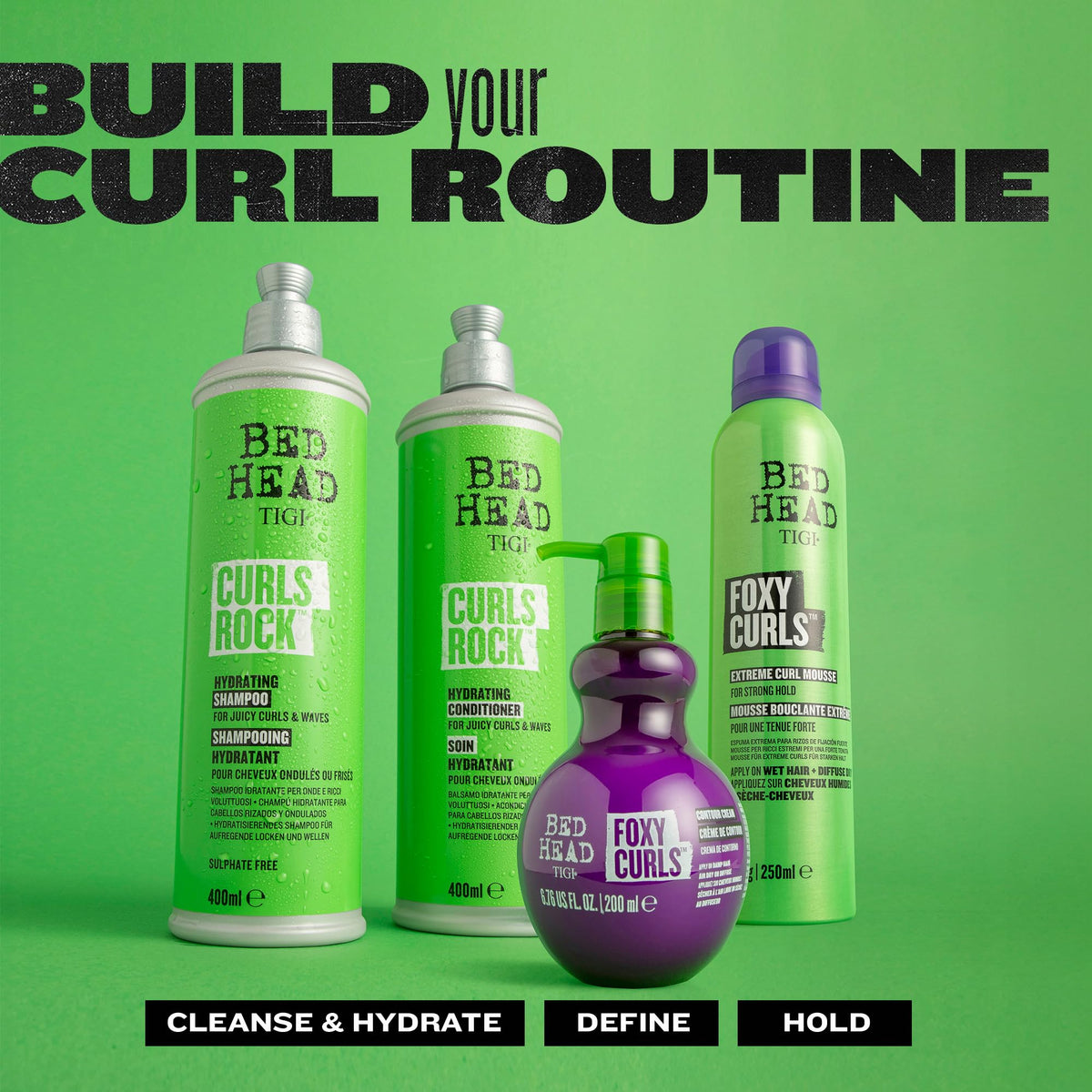 TIGI sliced fruit beside product hinting at Fruit Twist scent and fresh finish