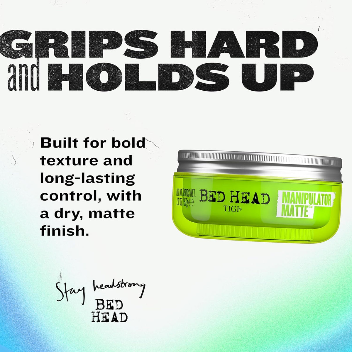 TIGI Bed Head open jar close-up of paste texture for easy scooping
