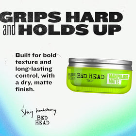 TIGI Bed Head open jar close-up of paste texture for easy scooping
