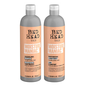 TIGI label close-up highlighting ingredients and professional-stylist design benefits