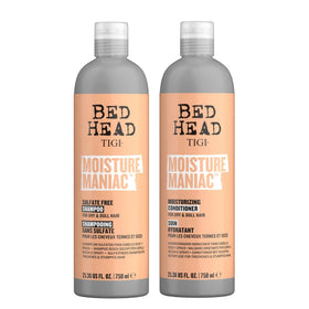 TIGI front packaging showing shampoo and conditioner for visible hydration benefits