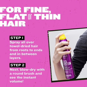 TIGI staged lifestyle image with voluminous hair showing confidence and everyday wear