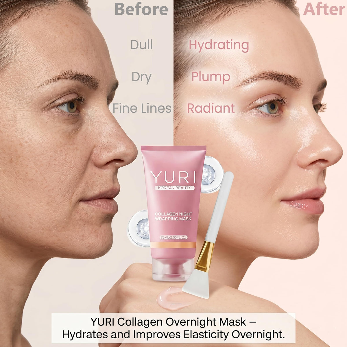 Tiglowa YURI peeling off in morning to reveal hydrated skin