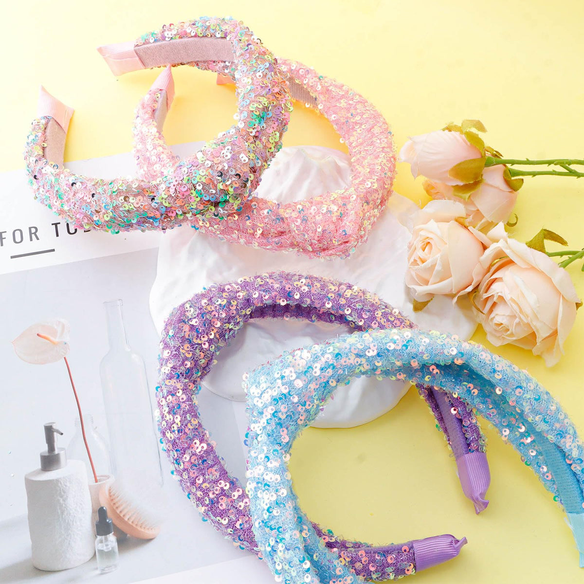 Tihebax headband held in hand showing size and portable convenience