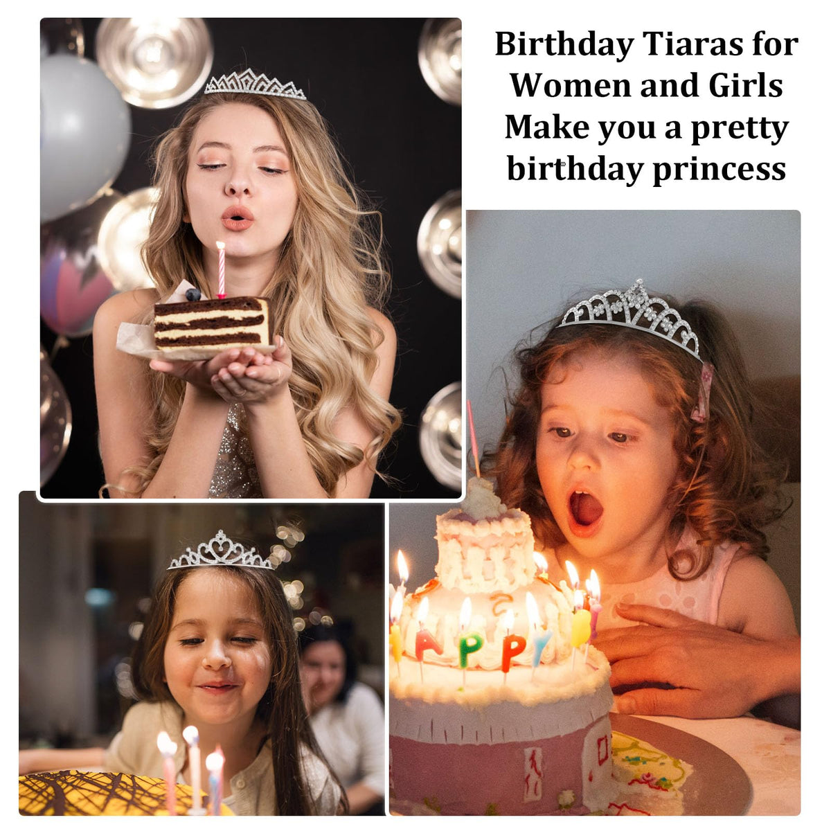 Tihebax variety layflat display showing different crown designs for styling options