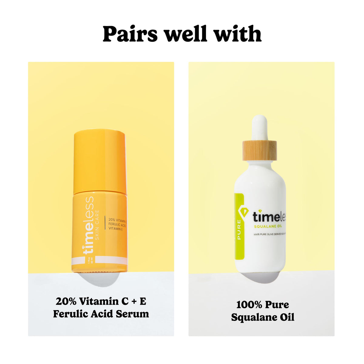 Timeless Skin Care applying serum to neck and face to illustrate layering and hydrating benefit