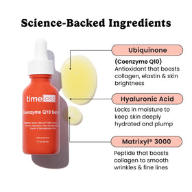 Timeless Skin Care dropper dispensing serum highlighting precise application