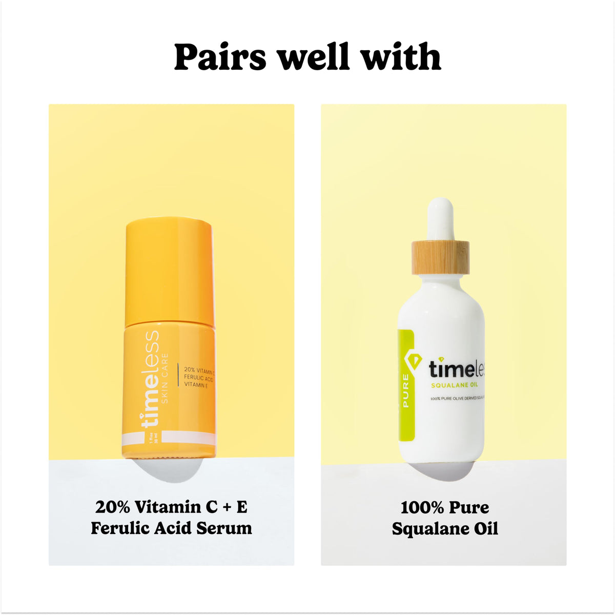 Timeless Skin Care bottle on bathroom shelf showing routine-ready convenience benefit