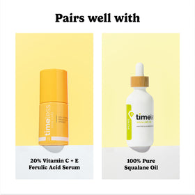 Timeless Skin Care bottle on bathroom shelf showing routine-ready convenience benefit
