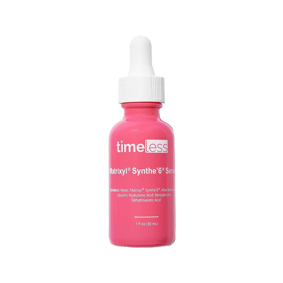 Timeless bottle front view showing label and clean packaging, brand clarity benefit