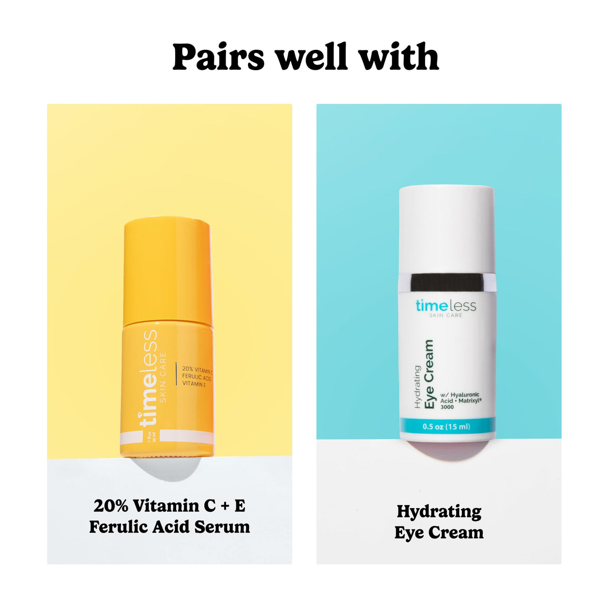 Timeless Skin Care bottle on bathroom shelf lifestyle shot promoting routine use