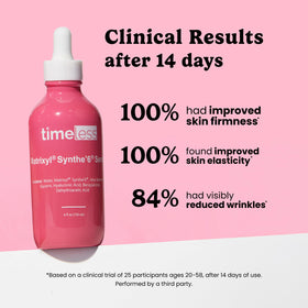 Timeless Skin Care serum drop texture showing lightweight hydration benefits