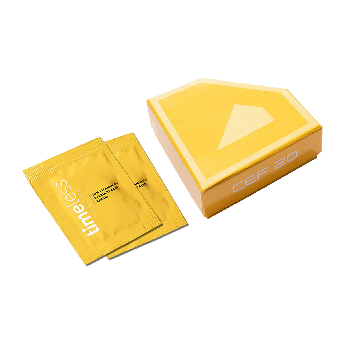 Timeless Skin Care front pouch showing product name and benefits