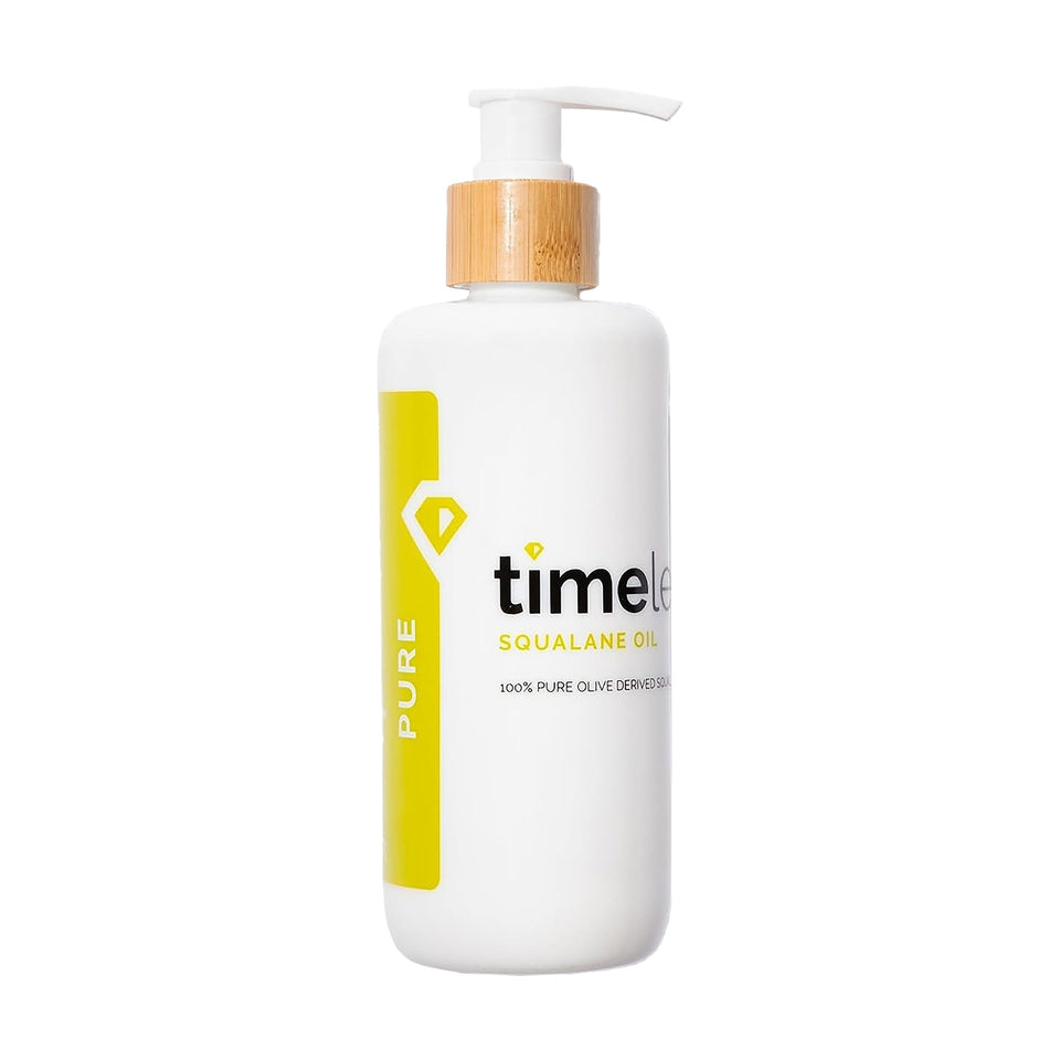 Timeless Skin Care front packaging showing 8 oz bottle and clean design benefits hydration