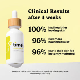 Timeless Skin Care squalane oil texture close-up showing lightweight, non-greasy finish