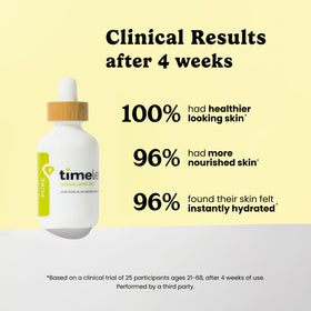 Timeless Skin Care oil texture close-up showing lightweight, fast-absorbing finish