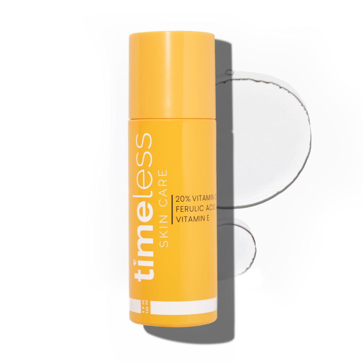 Timeless Skin Care bottle front view showing clean design and benefits