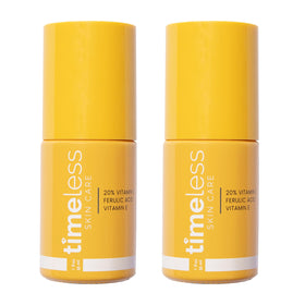 Timeless Skin Care front packaging showing bottle and branding for brightening