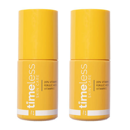 Timeless Skin Care front packaging showing bottle and branding for brightening