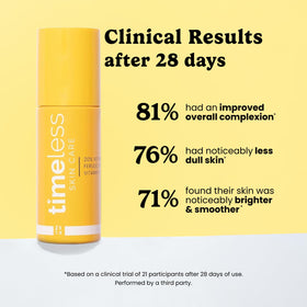 Timeless Skin Care serum texture close-up demonstrating lightweight absorption