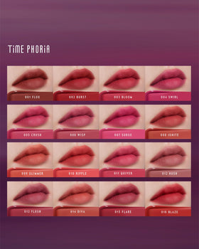 TIMEPHORIA on lips soft matte after setting blurs fine lines