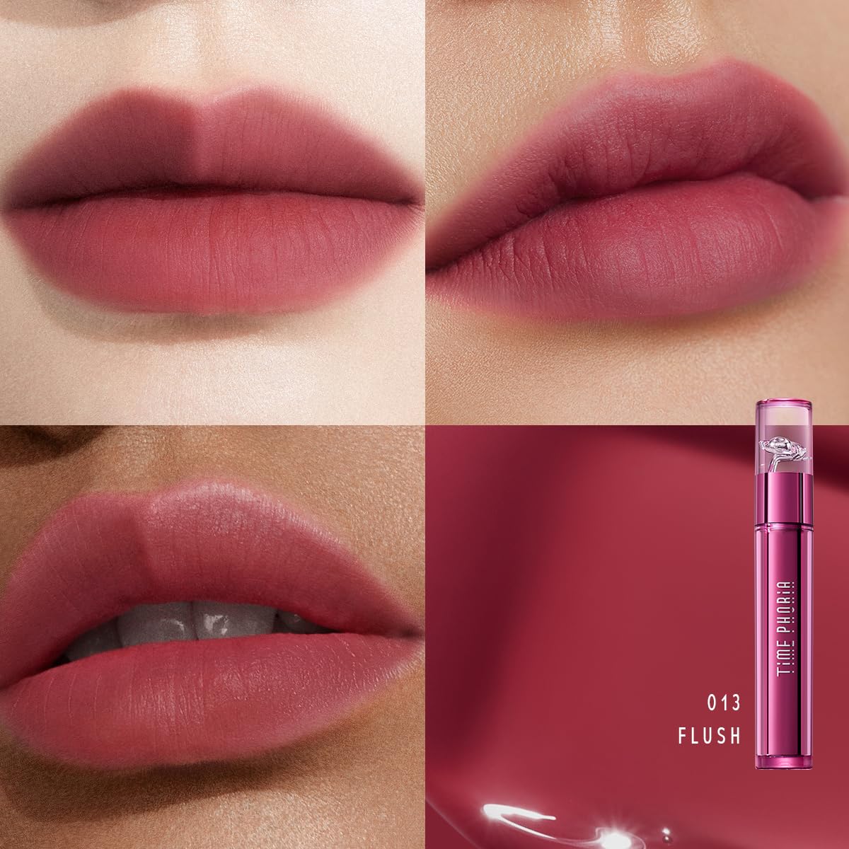 TIMEPHORIA texture swirl of watery-velvet tint highlighting lightweight feel benefit: airy finish