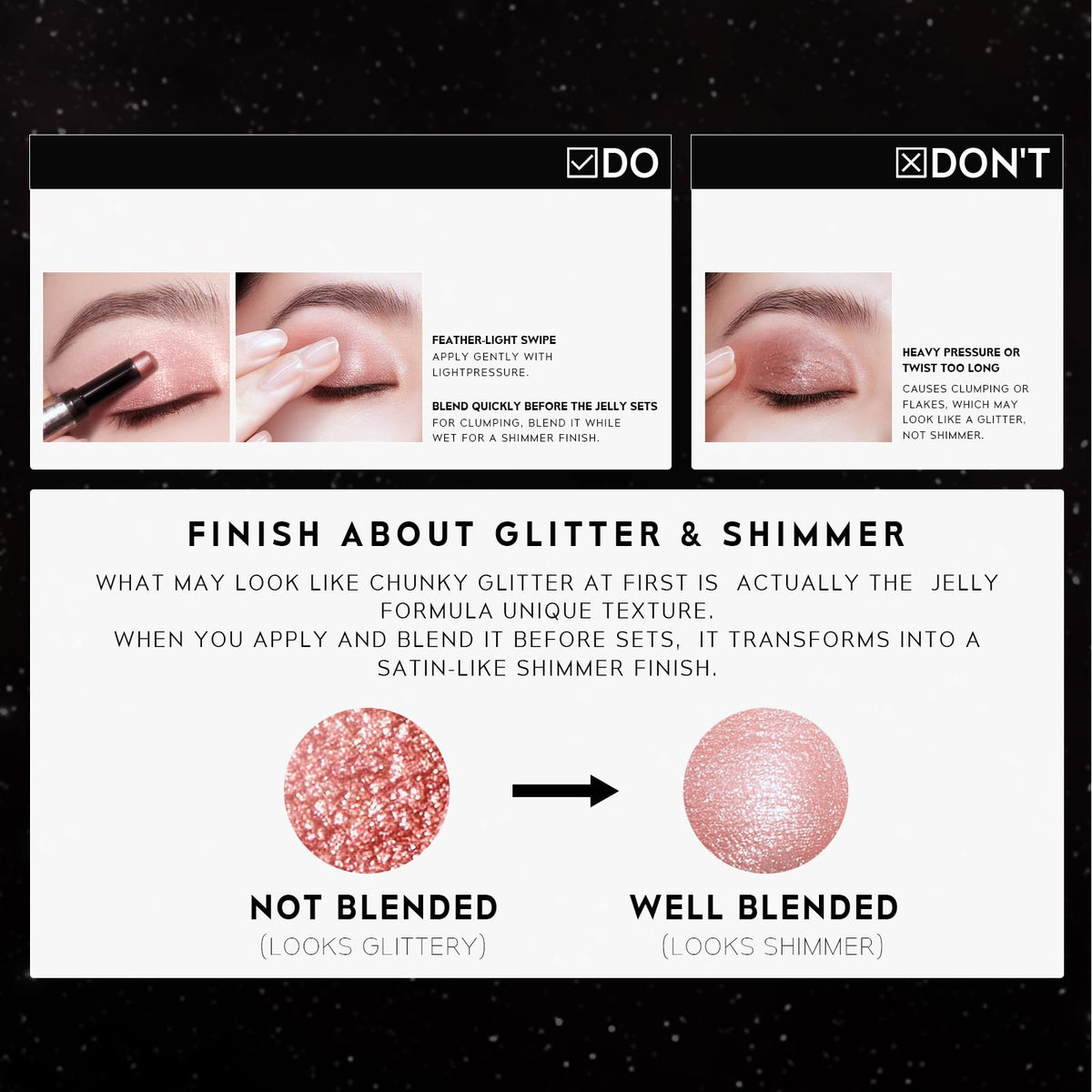 TIMEPHORIA blending with fingertip demonstrating easy-to-blend formula and soft finish