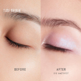 TIMEPHORIA jelly texture close-up revealing smooth cooling gel and intense shimmer payoff