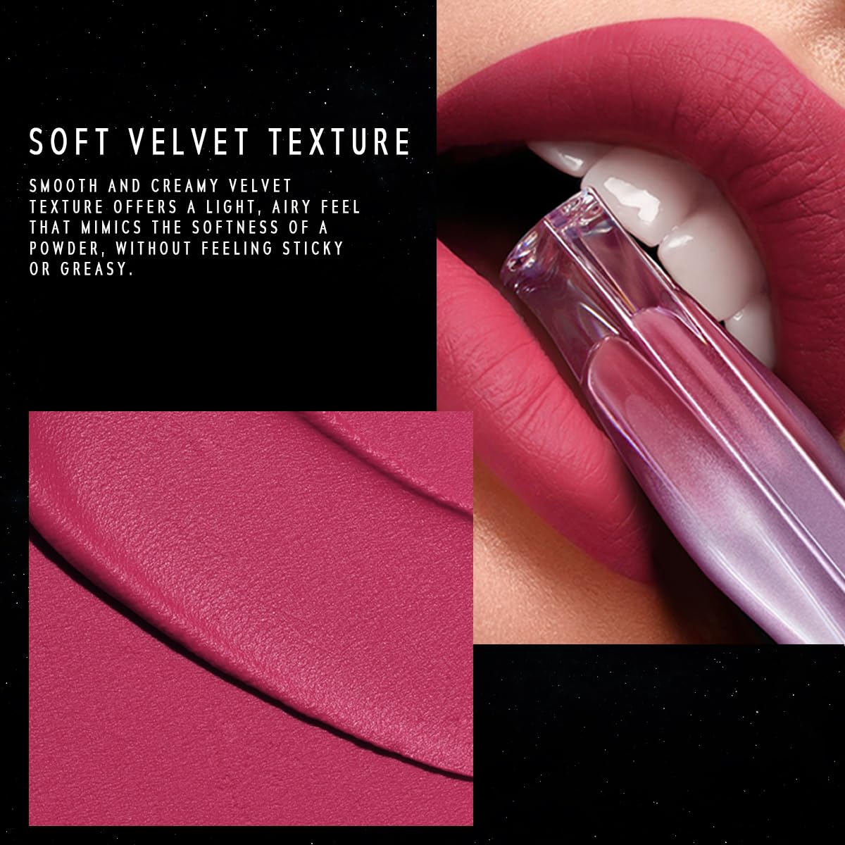 TIMEPHORIA close lipline detail showing blurred ironed-lip finish benefit