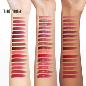 TIMEPHORIA open tube angled label showing ingredients and shade name