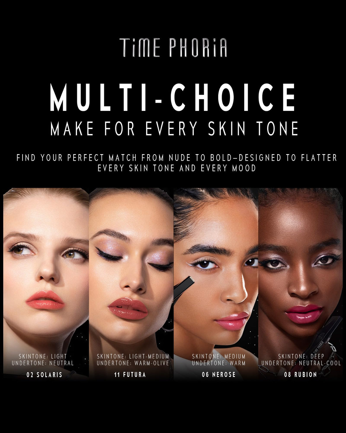 TIMEPHORIA texture swirl demonstrating glossy tint consistency and shine