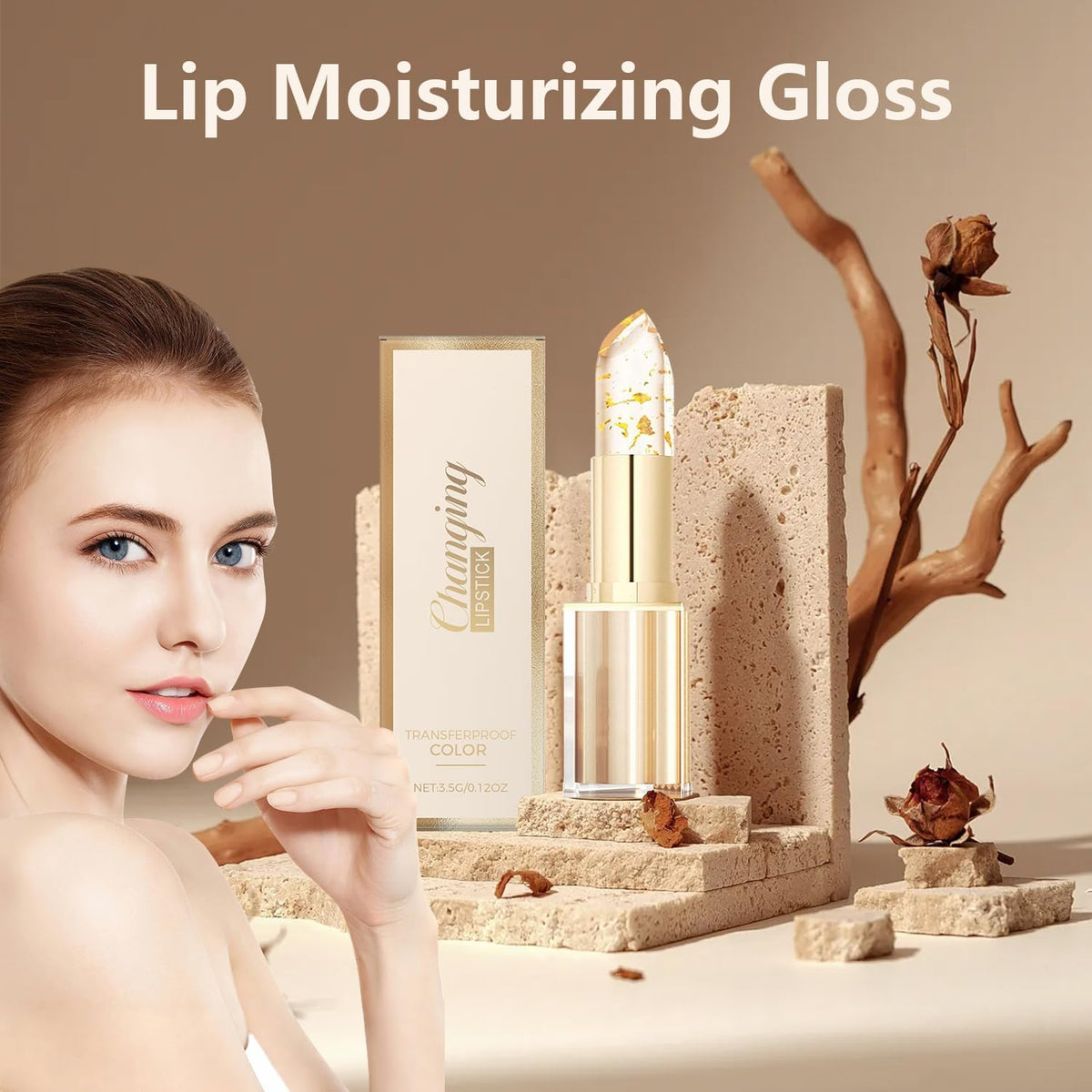 TIMLIFE clear balm texture closeup highlighting smooth creamy moisturizing finish