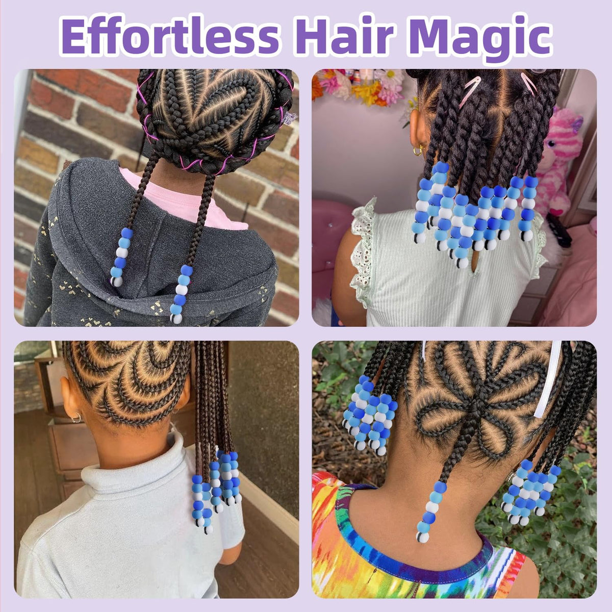 TINKRSTUFF beads threaded on braids showing quick styling result