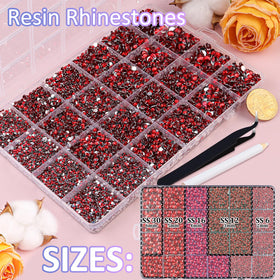 TINKRSTUFF open compartment box displaying sorted rhinestone sizes for fast access
