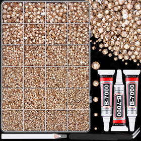 TINKRSTUFF front organizer box showing 24 grids and champagne gems for easy storage
