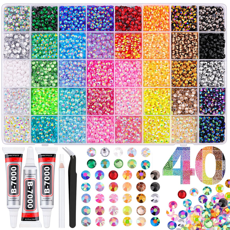 TINKRSTUFF front packaging showing 10,000 rhinestones and tools for large projects