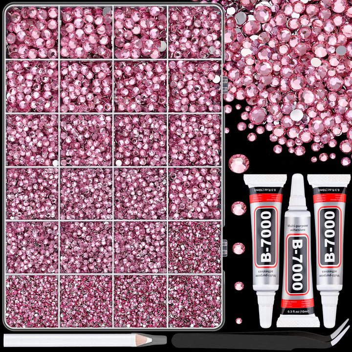 TINKRSTUFF front packaging showing 24 compartments and dark pink gems for effortless organization