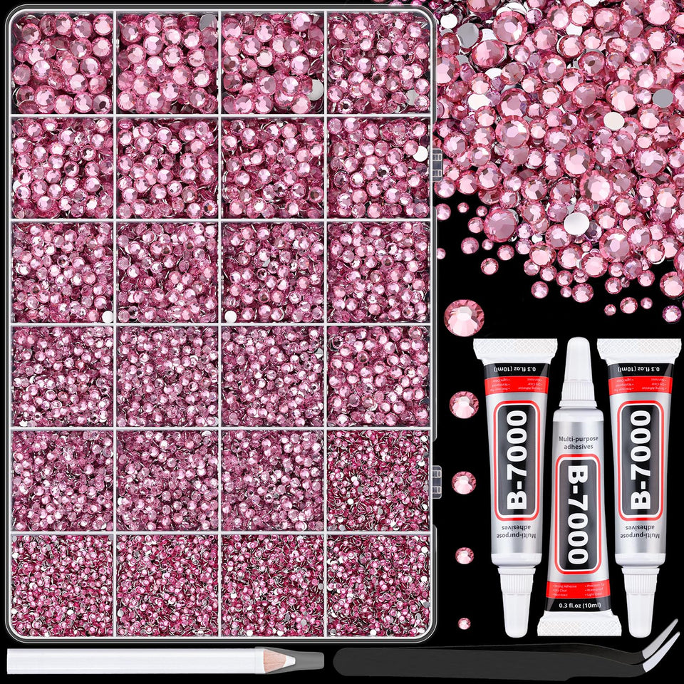 TINKRSTUFF front packaging showing 24 compartments and dark pink gems for effortless organization