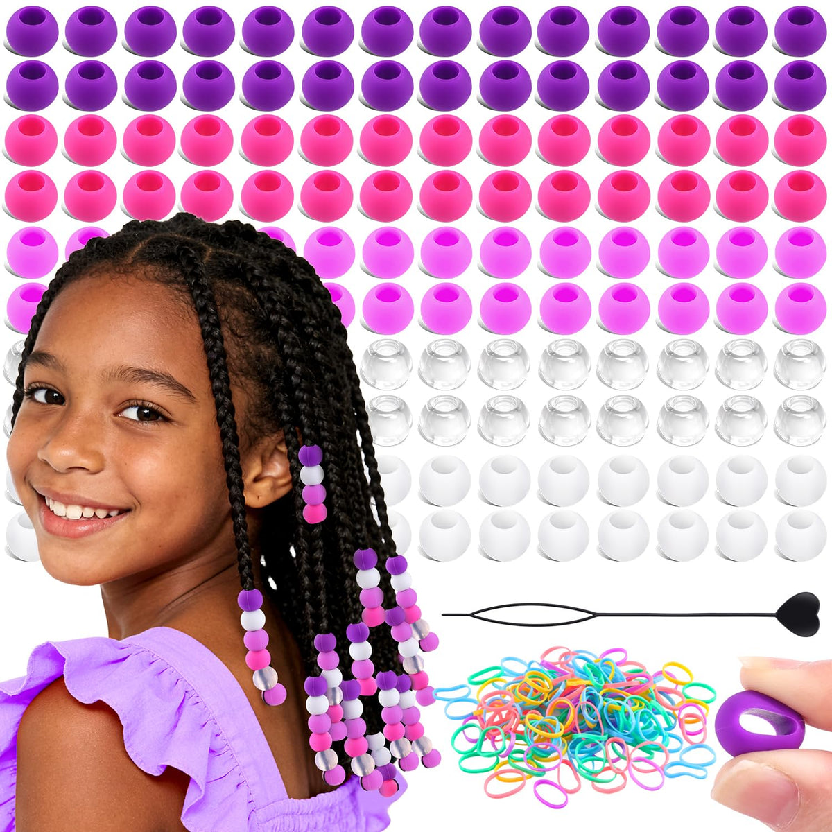TINKRSTUFF front packaging of purple bead kit showing contents and benefits