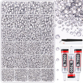 TINKRSTUFF front packaging of rhinestone kit showing contents and benefit of organized storage