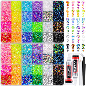 TINKRSTUFF storage boxes showing organized rhinestones and easy access for crafting