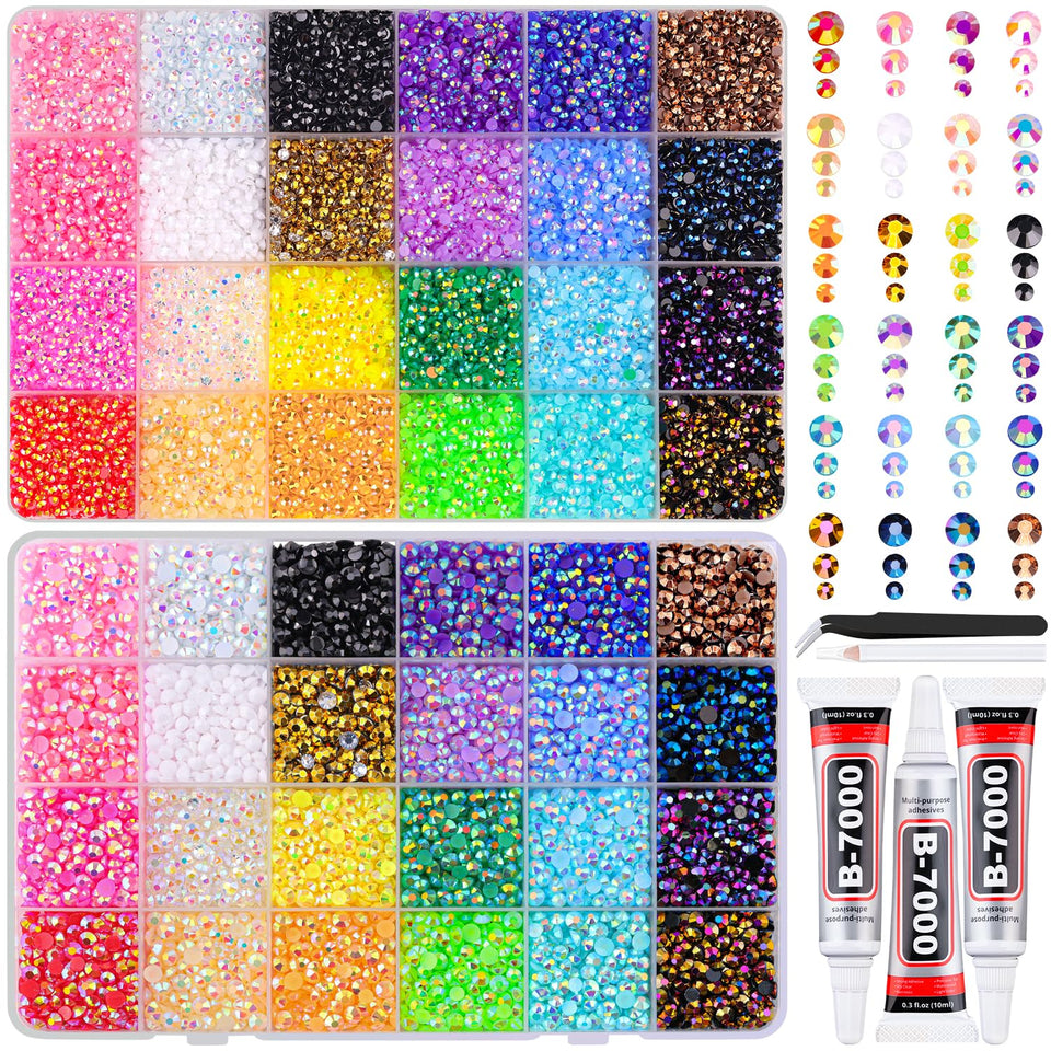 TINKRSTUFF front packaging showing kit contents and colorful gems for fast project starts