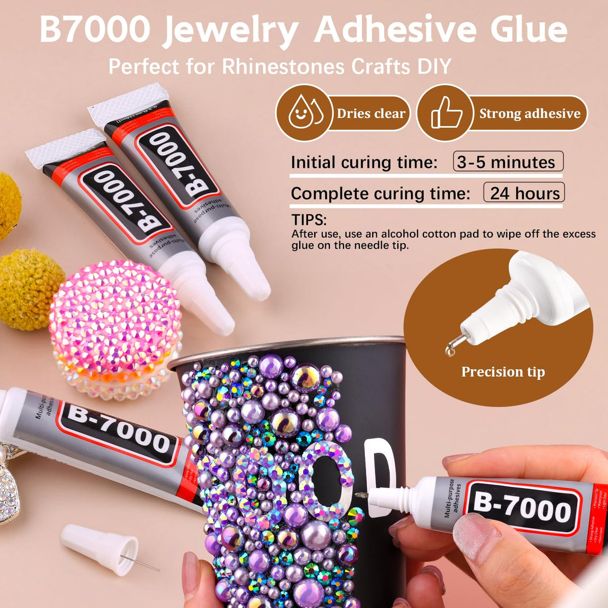 TINKRSTUFF application on nail tips demonstrating easy placement and shine