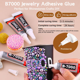 TINKRSTUFF pearls and rhinestones applied to nails demonstrating precise placement