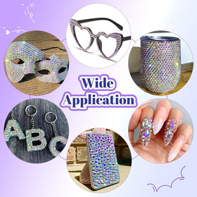 TINKRSTUFF decorated tumbler with crystals illustrating finished sparkle