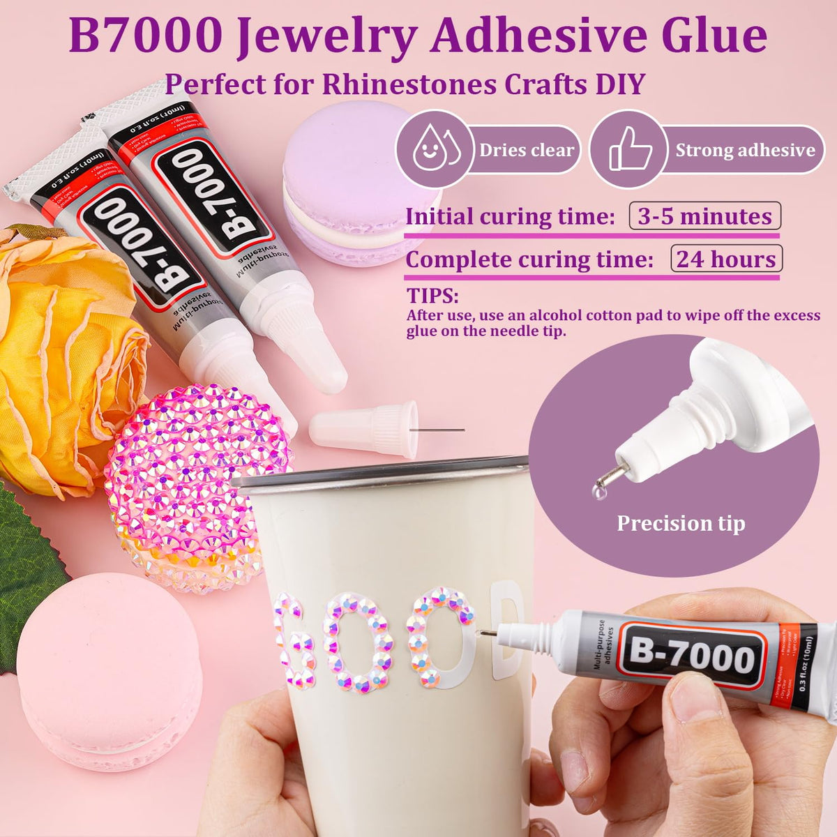TINKRSTUFF rhinestones applied to a tumbler adding eye-catching sparkle