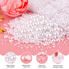 TINKRSTUFF open 24-grid storage box keeping mixed pearls sorted for projects