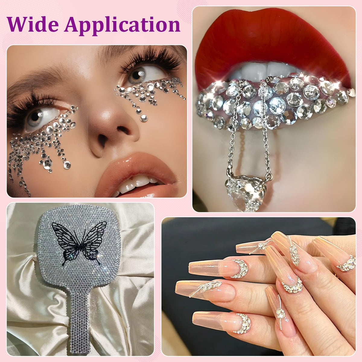 TINKRSTUFF rhinestones applied to phone case showing decorative effect and visual impact