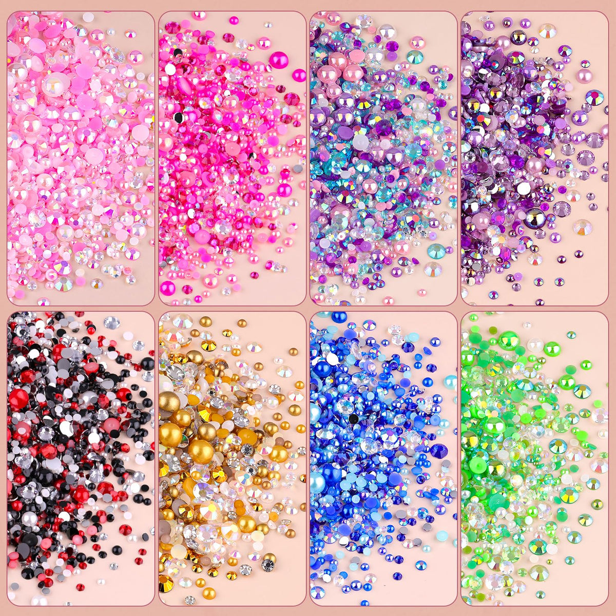 TINKRSTUFF embellished tumbler using pearls and gems for shine